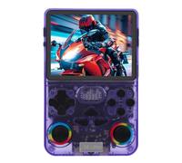 Generic Consola de Juegos Portátil Retro Consola de Juegos Portátil con Pantalla Clara Compacta para una Experiencia Nostálgica de de 3,5 Pulgadas para Adultos y Niños ABS Gris