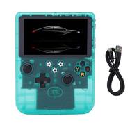 Generic Consola de Juegos Portátil Retro, Pantalla HD de 6 Pulgadas con Batería de 6000 MAh, Memoria de 128 GB, Joysticks RGB Duales para Juegos clásicos. (Verde Transparente)