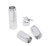 Generic Contenedor de Viaje a Prueba de Agua, Llavero con 4 Compartimentos, Tubo para Aventuras Al Aire Libre, Aleación de Aluminio Duradera