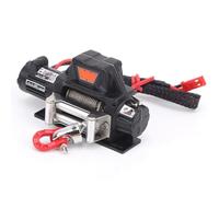 Generic Controlador de Cabrestante RC de Metal de para D90 D110/Axial/Scx10 Crawler Car, Artesanía Superior, Límite de Levantamiento de Pesas de 6,6 Libras, Negro Rojo