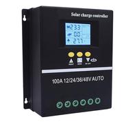 Generic Controlador de Carga Solar con Pantalla LCD Regulador de Control de Descarga Flexible para Panel Solar 100A 12V 24V 36V 48V para Uso de Energía a Medida