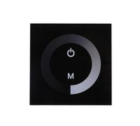 Generic Controlador de Interruptor de Pared con Atenuador de Panel Táctil de un Color para Tira de Luz LED DC 12V-24V Brillo Ajustable Adecuado para Decoración del Hogar 1 Paquete (BLACK)