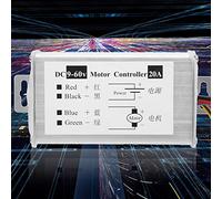 Generic Controlador de Motor PWM DC Módulo de Regulación de Velocidad Continua 20A para Proyectos de Bricolaje Caja de Metal Frecuencia PWM Ajustable