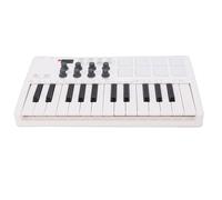 Generic Controlador de Teclado MIDI de 25 Teclas Inalámbrico con 8 Pads de Batería Retroiluminados para Producción Musical en Estudio Portátil Blanco