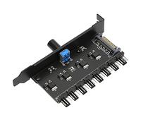 Generic Controlador de Ventilador de PC, Interfaz de 8 Canales Ajuste de Perilla de Concentrador de Ventilador de PC Fácil Instalación para de Refrigeración por Agua del Chasis de la CPU