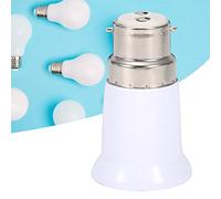 Generic Convertidor Adaptador de Casquillo de Luz B22 a E27, Duradero e Ignífugo, para Uso Doméstico, 1 Portalámparas, Material Niquelado de Hierro