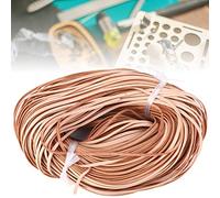 Generic Cordón de Cuero de 100m, Tira Plana Resistente y Versátil para Manualidades, Diseño de Joyas, Cinturones, Pulseras, Regalos de Compromiso (Color Original 3mm*1mm100 Metros)