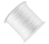 Generic Cordón de Nailon de 100 M, 0,8 Mm, Cordón de Nudo Chino para Hacer Joyas, Hilo de macramé de de Rata Chino Blanco con Rollo de Hilo, Ideal para Pulseras, Collares y Manualidades