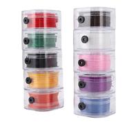 Generic Cordón Elástico para Pulsera, 10 Rollos, Cordón Elástico de Primera Calidad para Proyectos de Joyería DIY, Diseño Duradero de 0,8mm de Grosor