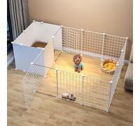 Generic Corral para perros para interiores, jaula para gatos, corral de metal para mascotas, corral de ejercicio para gatos, jaula plegable para cobayas, conejos, jerbos, cachorros, valla de alambre