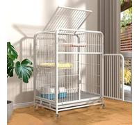 Generic Corralito para animales pequeños, jaula para hurones, jaula para gatos, corral para gatos, corral interior de alambre de metal, 2 puertas delanteras/comedero/ruedas para interiores y