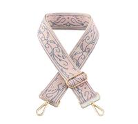 Generic Correa Cruzada de un Solo Hombro de 5 cm de Ancho, Correa Ajustable con patrón Jacquard, Correa for Bolso, Correa for Bolso a Rayas Todo en uno(KJ172-A2,Ash Black)