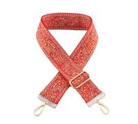 Generic Correa Cruzada de un Solo Hombro de 5 cm de Ancho, Correa Ajustable con patrón Jacquard, Correa for Bolso, Correa for Bolso a Rayas Todo en uno(KJ172-A9,Light Gold)