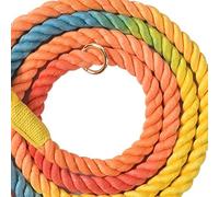 Generic Correa de Entrenamiento para Perros Multifuncional Hecha a Mano, Suave y Flexible para Correr, Caminar, Acampar, Actividades Al Aire Libre, Poliéster y Algodón (arcoíris 210 cm
