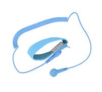 Generic Correa de Muñeca ESD Pulsera a Prueba de Estática con Cable de Conexión a Tierra Extensible de Acero Inoxidable para Electrónica, Reparación de PC, Uso Industrial (BLUE)