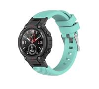 Generic Correa de Repuesto de Silicona Suave e Impermeable para Huami T-Rex Pro, Apta para Deportes y Actividades, Blanca, 22 Mm, 1 par y Destornillador (Green)