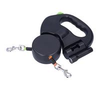 Generic Correa Doble para con Frenos y Dispensador de Bolsas de Basura, Interruptor Independiente para Fácil Operación, Hebilla Giratoria de 360°, para Entusiastas de Pasear Perros, Material ABS y