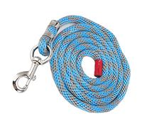 Generic Correa para Caballos Cuerda de Nailon Engrosada para Entrenamiento de Ganado, 6,6 Pies de Largo para Tracción de Caballos, Gancho de Aleación Duradero para Activos (Gris Azulado)