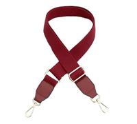Generic Correas de Hombro Anchas de algodón de Color sólido, Correas de Cuero sintético Ajustables for Bolso de Mensajero, Accesorios(Wine Red)