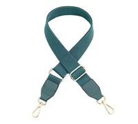Generic Correas de Hombro Anchas de algodón de Color sólido, Correas de Cuero sintético Ajustables for Bolso de Mensajero, Accesorios(Green)