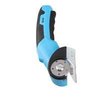 Generic Cortador de Cartón Inalámbrico Tijeras Eléctricas Cortador Giratorio Potente de bajo Ruido con Luz LED para Alfombras Cuero Azul para Corte de Papel de Lino