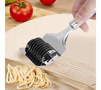 Generic Cortador de Fideos de Acero Inoxidable, Máquina de Pasta Manual Eficiente para Herramientas de Cocina, 2 Cortadores de Masa para Fideos, Cebollas y Ajo, 8,7 X 2,8 Pulgadas, Espacio entre