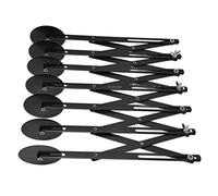 Generic Cortador de Pastelería de Acero Inoxidable, Rodillo de Masa Ajustable con Ruedas Múltiples, Cuchillo para Hornear, 1 Pieza (7 rondas)