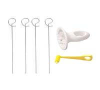 Generic - Cortador de patatas con 4 varillas de acero inoxidable, manual, retorcido, para patatas, reutilizable, utensilios de cocina