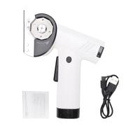 Generic Cortador de Tela Recargable, Cortador de Cuchillo Redondo Eléctrico Inalámbrico de 4 Velocidades, Tijeras de Tela de Hoja Circular con Monitoreo de Batería en Tiempo Real para Manualidades,
