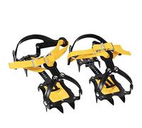 Generic Crampones de Acero Resistentes con Puntas de Hielo con Tacos Antideslizantes de 10 Dientes para Senderismo y Escalada en Nieve y Hielo, Ajuste Ajustable para Hombres Mujeres