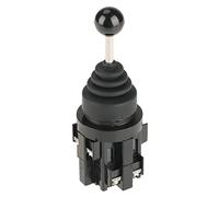 Generic CS-402 Interruptor de Palanca de Mando Momentáneo de 4 Posiciones de Retorno con Funda de Goma Duradera para Sistemas de Control y Refrigeración de la Fuente de Alimentación Principal