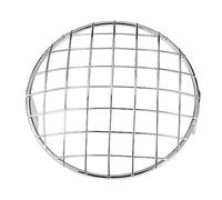 Generic Cubierta de Parrilla de Malla para Faro de Motocicleta, Máscara Protectora de para Faros Delanteros de 7 Pulgadas, Montaje Lateral, Bicicletas Vintage Cafe Racer (galvanoplastia)