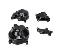 Generic Cubierta de Protección del Motor de Motocicletas Protector Duradero para MT-09 SP FZ-09 Scrambler 4 Uds Kit de Fibra de Vidrio Negro (Fibra Estilo Carbono)
