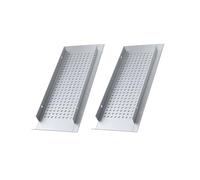Generic Cubierta de Ventilación para Puerta de Armario Aleación de Aluminio para Flujo de Aire en Cocinas y Baños 80x500MM Plata 2 Piezas (aleación de aluminio)