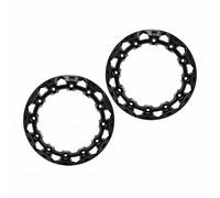 Generic Cubierta para Embellecedor de Rueda de ATV, Protector de Llanta Elegante de Plástico Universal Duradero, 2 uds., para Ruedas de 8 Pulgadas (Black)