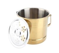 Generic Cubo de Hielo Profesional de Acero Inoxidable Espesado con Placa de Filtro para Bares de Cócteles y Fiestas, Capacidad de 1L (GOLD)