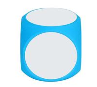 Generic Cubos Educativos para Escribir en Cubos, Dados en Blanco Vibrantes para Lecciones Prácticas de Geometría, Ayuda Didáctica Portátil y Limpiable de 3,9 Pulgadas (Blue)