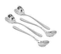 Generic Cucharas de Postre Pequeños, 4 Piezas Campos de Chocolate con Forma de café con Forma de Acero Inoxidable para para Calles Cucharas de té Helado de Chocolate.