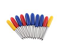 Generic Cuchillo Cortador de Trazador Hoja de Carburo Cementado Alta Dureza y Larga Vida útil para Corte de Vinilo 10 Piezas 30 Grados 45 Grados 60, Adecuado para Cortadores de Vinilo (metales 4)