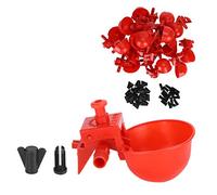 Generic Cuenco Automático para Pollitos, 20 Piezas, Bebedero Rojo para Aves de Corral, Taza de Plástico a Prueba de Herrumbre, Suministros para Mascotas de Granja para Pollos, Patos