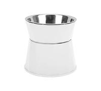 Generic Cuenco de Acero Inoxidable para Gatos con Base Separada para Añadir Comida y Limpiar Fácilmente, Diseño de Boca de 4,5 Cm de Profundidad, Se Niega a Amar a Las Mascotas, Mentón Negro, 14 X