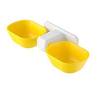 Generic Cuenco de Agua para Gatos Montado en la Pared Ajustable en, Instalación Que No Deja Marcas, Material Plástico (Yellow)