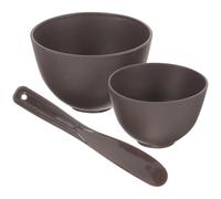 Generic Cuenco de Silicona para Mascarillas Caseras Kit de 3 Piezas Bol Grande Bol Mediano y Aplicador Resistente al Calor Antideslizante para Tratamientos Faciales y Mezcla de