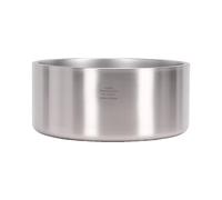 Generic Cuenco para Mascotas con Diseño Interior de, Plato de Alimentación Duradero de Acero Inoxidable para Perros y Gatos, 1 Unidad Plateada (Grande 100oz 3000ml)