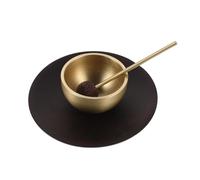 Generic Cuenco Sonoro de Latón Mini con Mazo y Base Cuenco de Meditación Portátil para Yoga Relajación Terapia de Sonido para Chakras Uso en Viajes Atención Plena