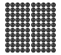 Generic Cuentas de Plástico para el Cabello que No Se Oxidan Fácilmente para Hombres y Mujeres, 100 Anillos para Trenzas de Cabello para Juegos de Roles, Uso Diario (BLACK)