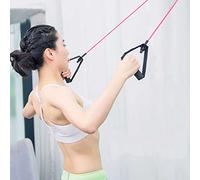 Generic Cuerda de Entrenamiento con Banda de Goma Elástica de Resistencia para Ejercicio Físico en el Gimnasio, Correa de Yoga para Hombres y Mujeres, Portátil y Duradera para Entrenamiento de (rojo)