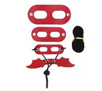 Generic Cuerda de Tracción de ala de Mascota de Cuero Artificial Suave, Correa Ajustable para Caminar Al Aire Libre para Arnés de Lagarto Dragón Barbudo, Animales Pequeños con Cuerda de (alas Rojas)