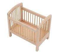 Generic Cuna en Miniatura, Cama para Muñecas Realista a Escala 1/12, Material de Abedul de Primera Calidad, 4,5 X 2,8 X 4 Pulgadas, Decoración de Paisaje para Tienda de Muñecas, de Cumpleaños y