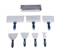 Generic Custio de Cuchillo y Molde de Barro, Juego de Cuchillos de Paneles de Yeso de Acero Inoxidable de 8 Piezas, Cortadores de Cinta de Masilla Ergonómica con Extremo de Martillo